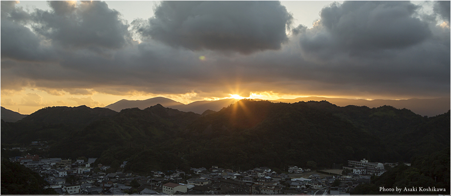 有田の街並み_夕焼け